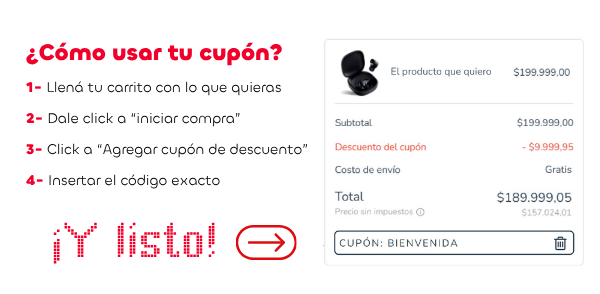 Cómo usar tu cupón